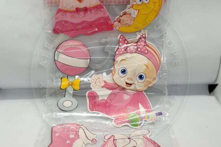 Pink Baby Sticker Decoration