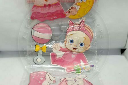 Rosa Baby-Aufkleber-Dekoration