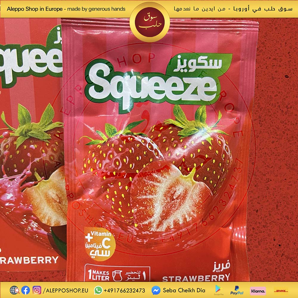 squeez instant juice strawberry (pack)