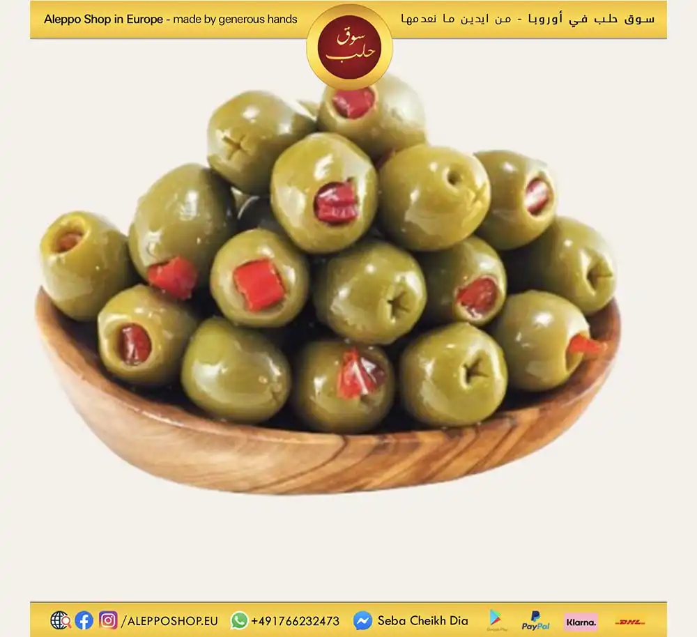 Oliven mit grünen Paprika