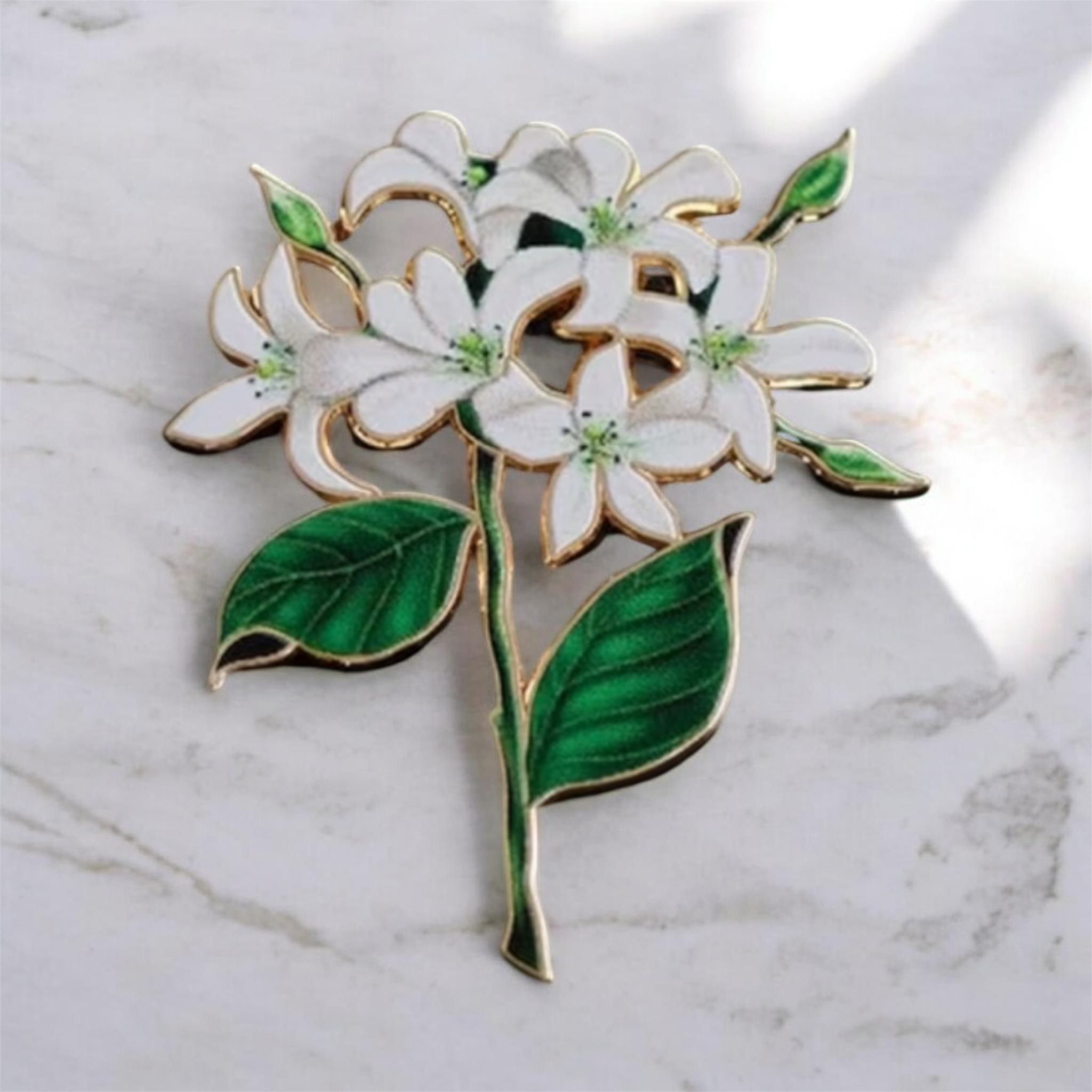 Damask Jasmine Bouquet Brooch